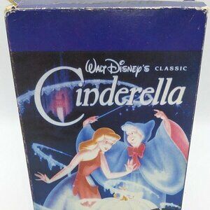 Vintage 1995 Walt Disney Classic Cinderella VHS Children Family Black Diamond